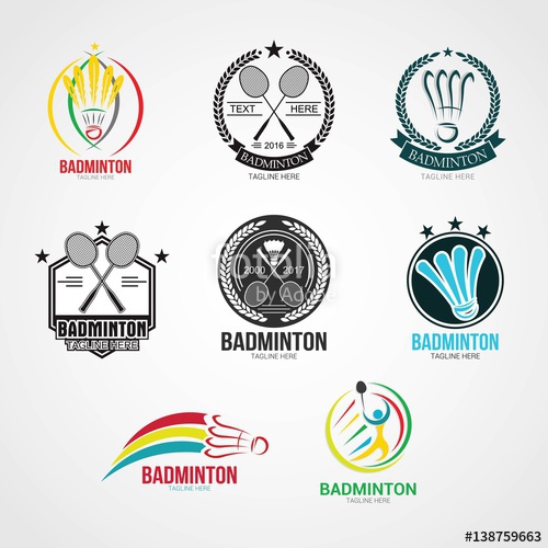 500x500 Badminton Logo Design Template Stock Image And Royalty Free