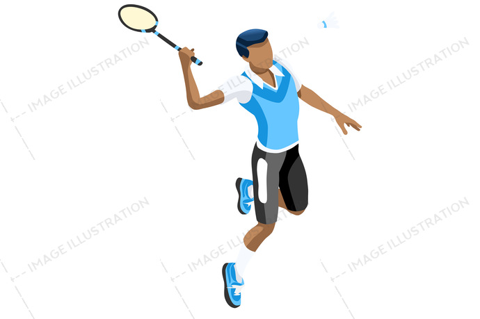 690x459 Isolated Badminton Vector Boy Illustration