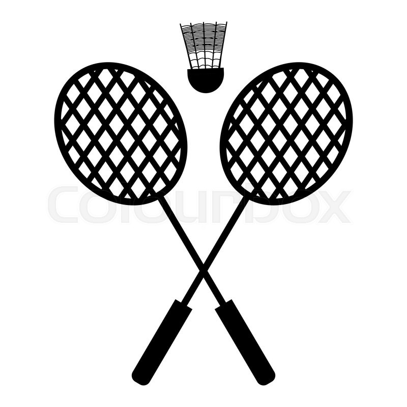 800x800 Playing Badminton Racket And Stock Vector Colourbox