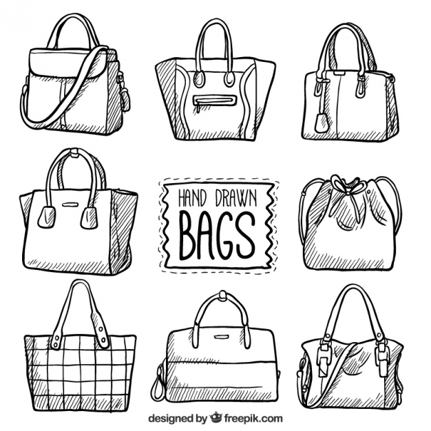 626x626 Set Of Hand Drawn Bags Vector Free Download