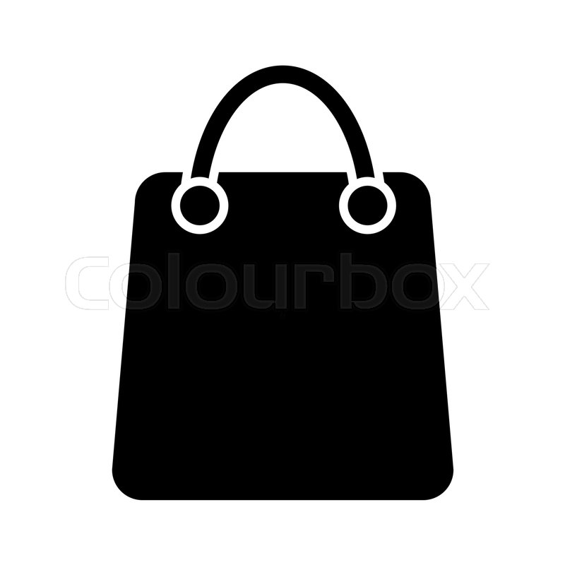 800x800 Shopping Bag Vector Icon Black And Stock Vector Colourbox