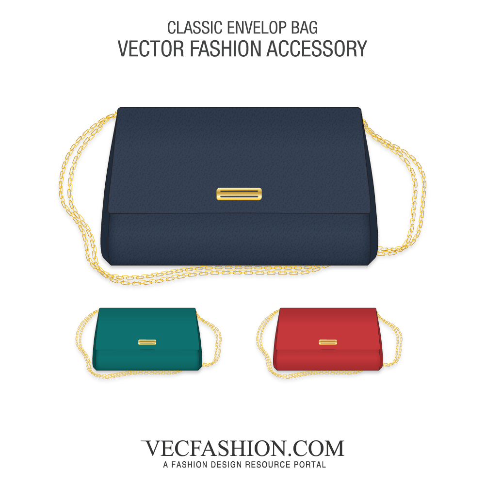 1000x1000 Classic Envelop Bag Vector Templates