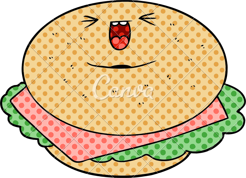 800x580 Cartoon Bagel Vector