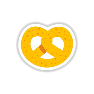 310x310 Free Download In Paper Sticker Style Bagel Vector