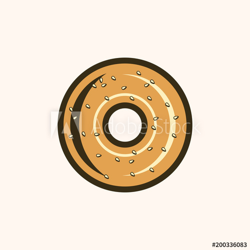 500x500 Bagel Vector Icon