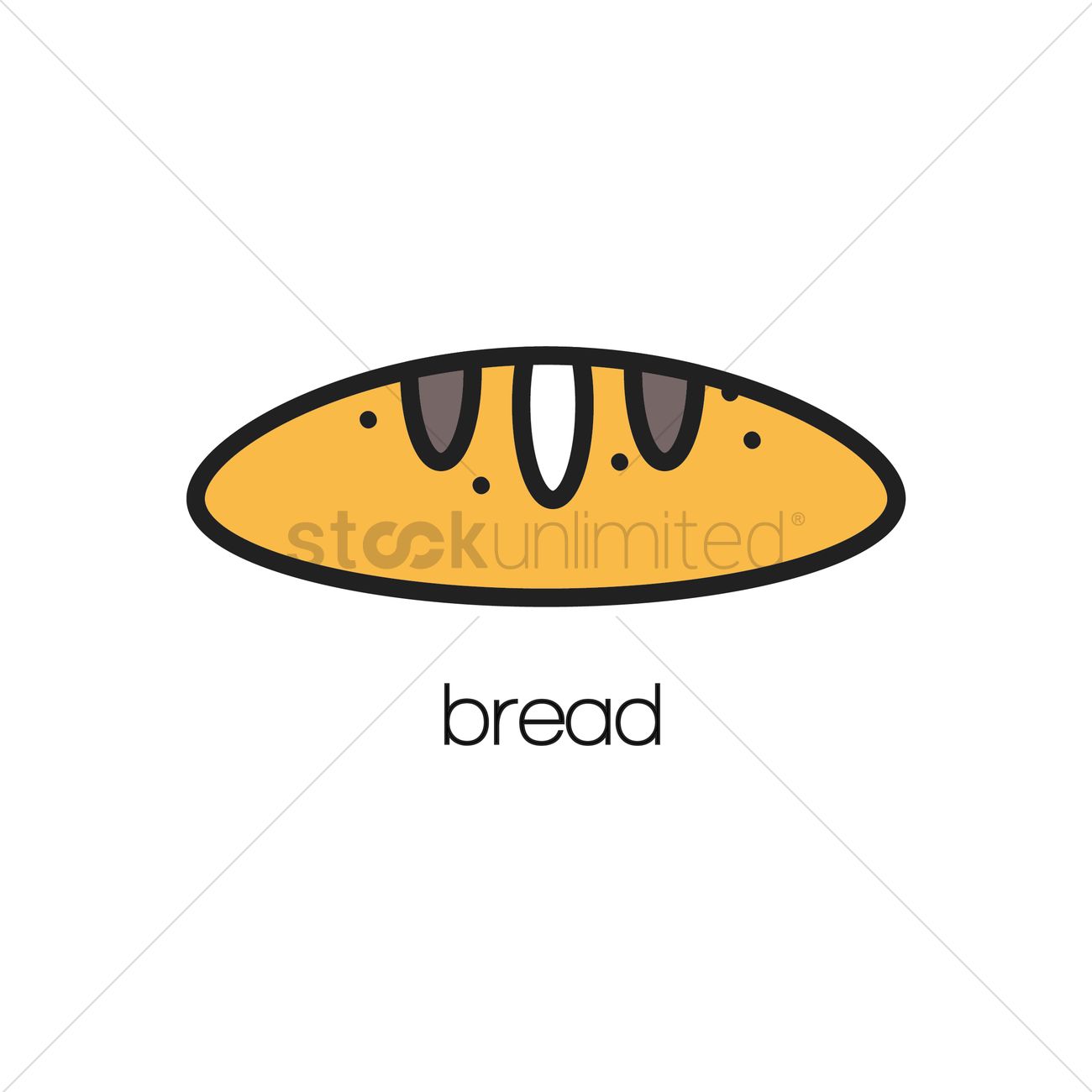 French Baguette Vector Image 1300x1300 French Baguette Vector Image