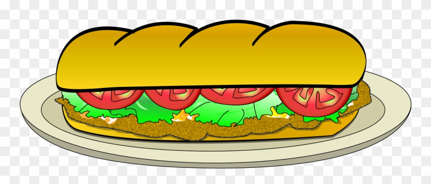 880x377 Vector Sandwich Baguette Clipart Black And White