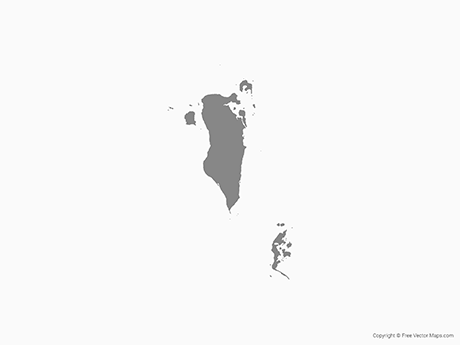 460x345 Vector Map Of Bahrain