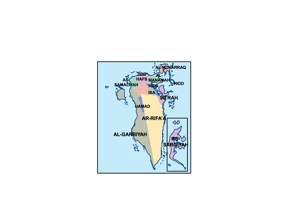 1120x840 Bahrain Presentation Map Vector World Maps