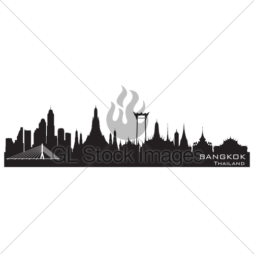 Bangkok Thailand City Skyline Vector Silhouette Gl Stock Images 500x500 Bangkok Thailand City Skyline Vector Silhouette Gl Stock Images