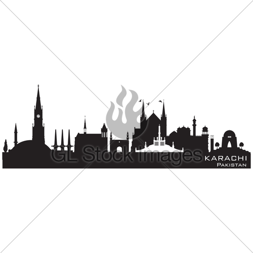 Karachi Pakistan City Skyline Vector Silhouette Gl Stock Images 500x500 Karachi Pakistan City Skyline Vector Silhouette Gl Stock Images