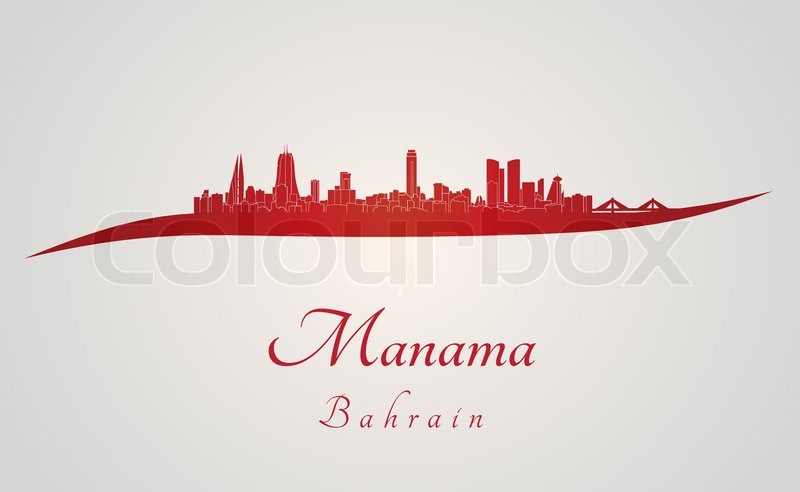 Manama Skyline In Red And Gray Stock Vector Colourbox 800x492 Manama Skyline In Red And Gray Stock Vector Colourbox