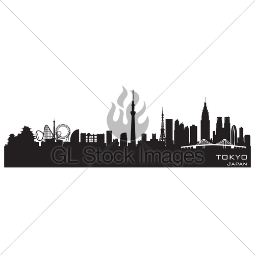 Tokyo Japan City Skyline Vector Silhouette Gl Stock Images 500x500 Tokyo Japan City Skyline Vector Silhouette Gl Stock Images