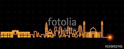 Bahrain Light Streak Skyline Stock Image And Royalty Free Vector 500x198 Bahrain Light Streak Skyline Stock Image And Royalty Free Vector