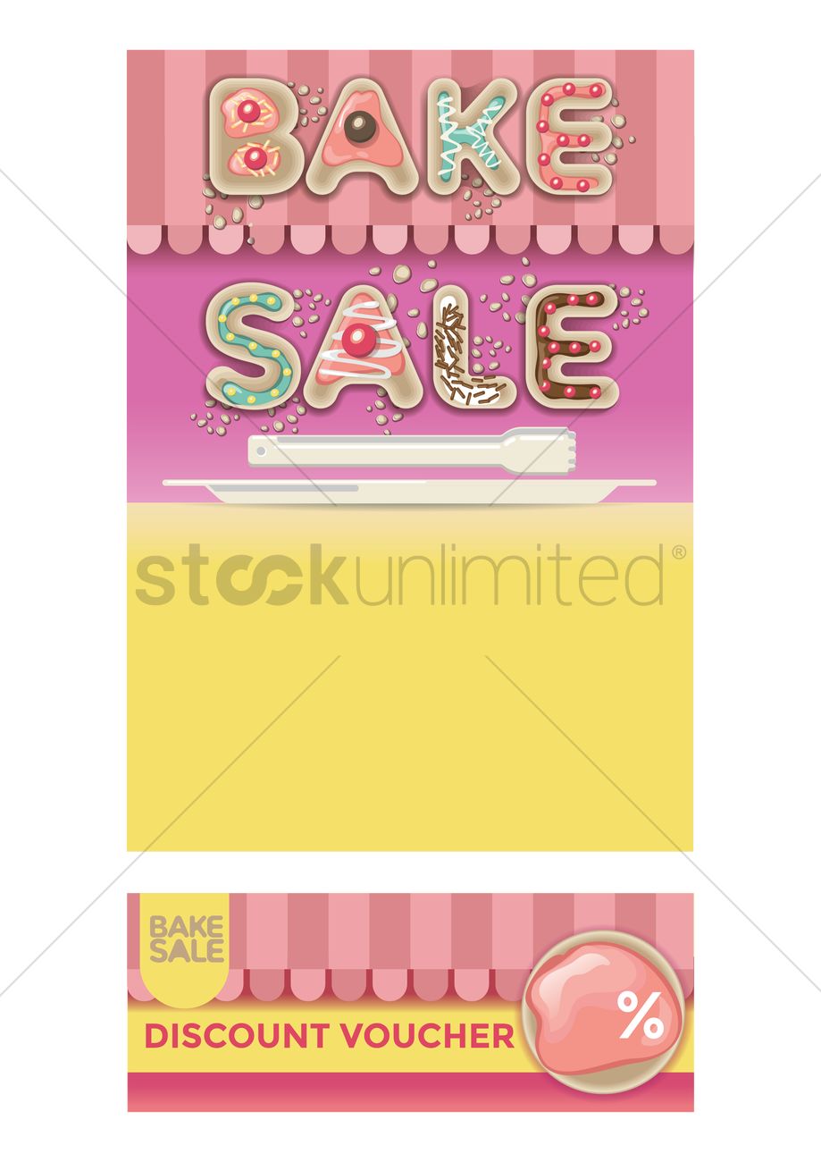 919x1300 Bake Sale Poster Design Vector Image