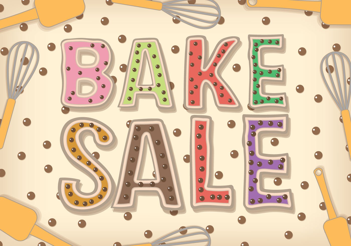1400x980 Bake Sale Vector