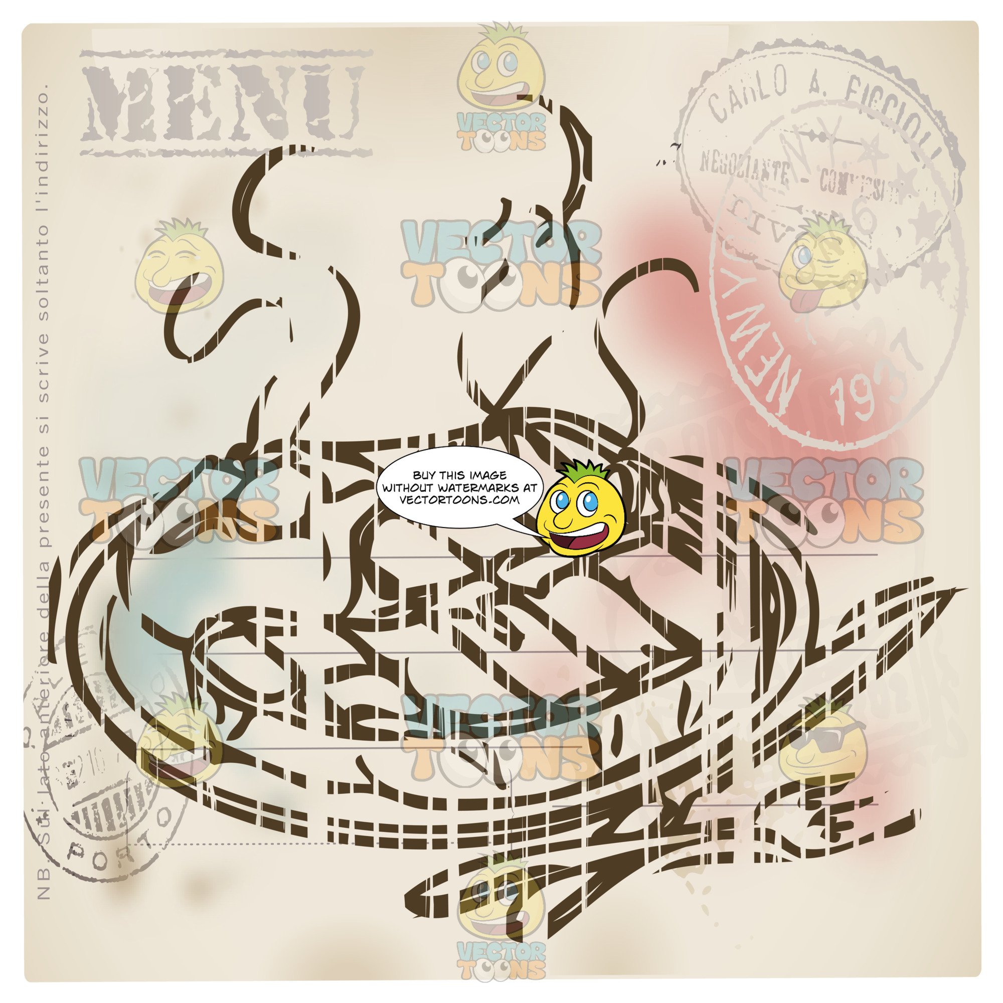 2000x2000 Aged Sepia Vintage Food Label Of Steak And Baked Potato