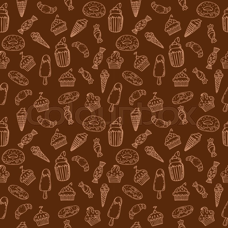 800x800 Hand Drawn Seamless Pattern With Stock Vector Colourbox