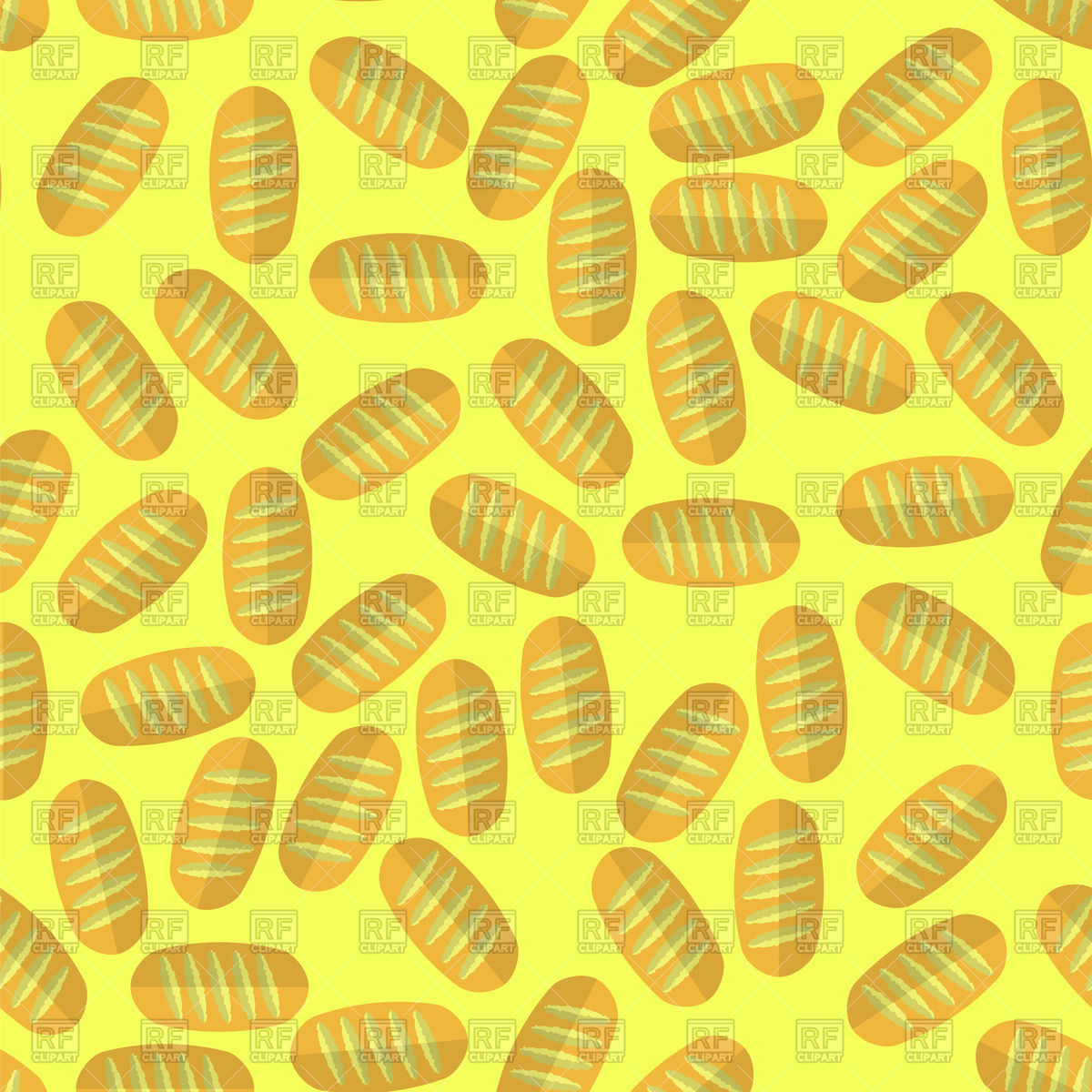 1200x1200 Seamless Bakery Background With Fresh Bread Vector Image