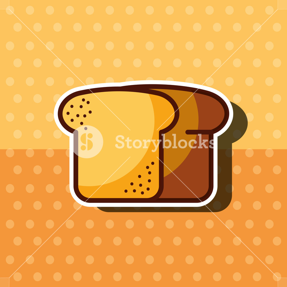 1000x1000 Bread Fresh Bakery Product Dots Background Vector Illustration