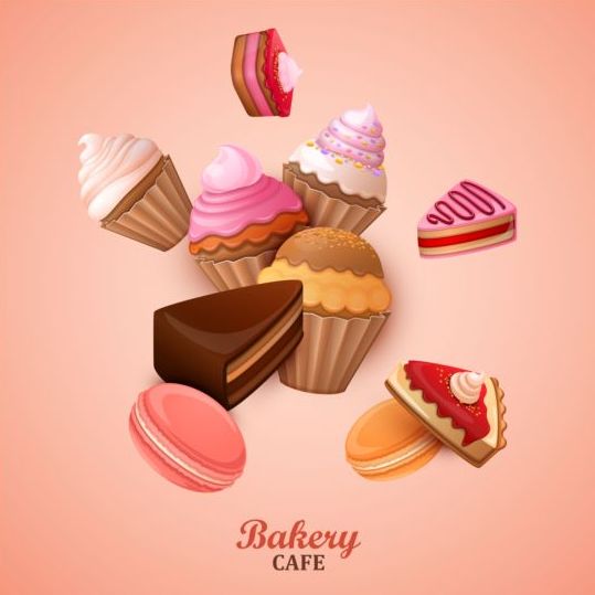 539x539 Bakery Cake With Pink Background Vector Free Download