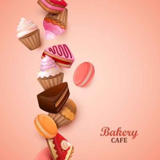 539x539 Bakery Cake With Pink Background Vector Free Download