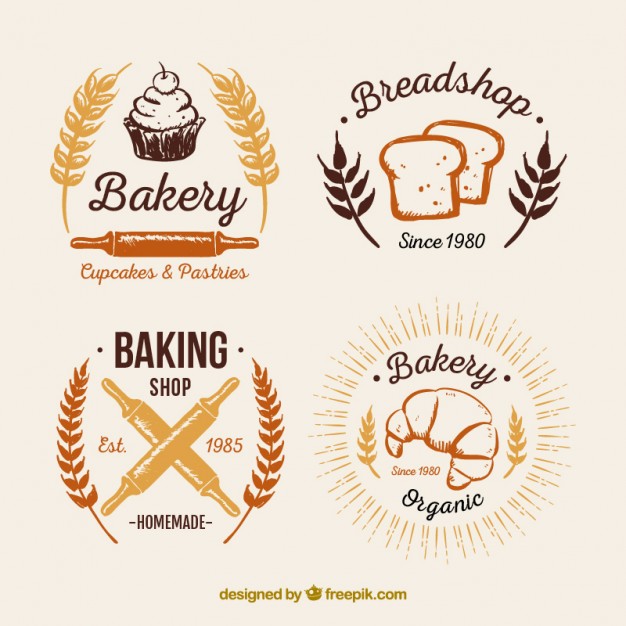 626x626 Bakery Vintage Logos Pack Vector Free Download