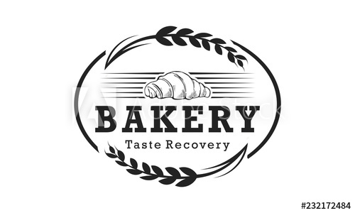 500x300 Bakery Logo Vintage Design Vector Illustration Icon