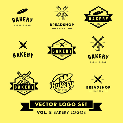 500x500 Bakery Black Logos Vector Material Free Download