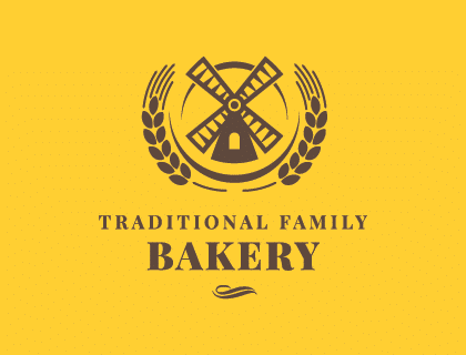 420x320 Traditional Family Bakery Logo Vector Logopik
