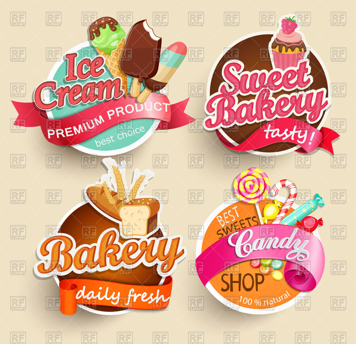 1200x1161 Food Sticker Set