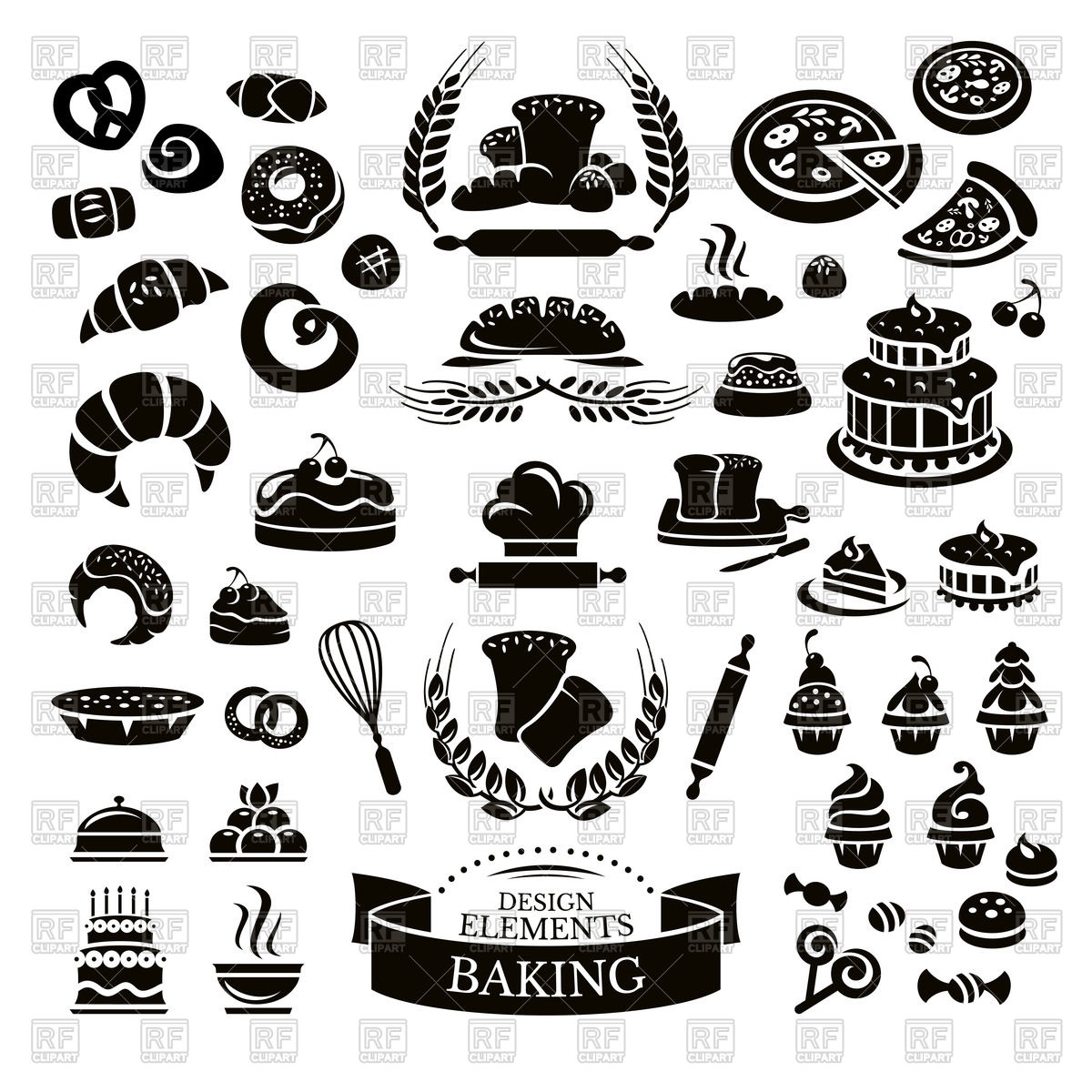 1200x1200 Set Of Bakery Icons Vector Image Of Food And Beverages Selenamay