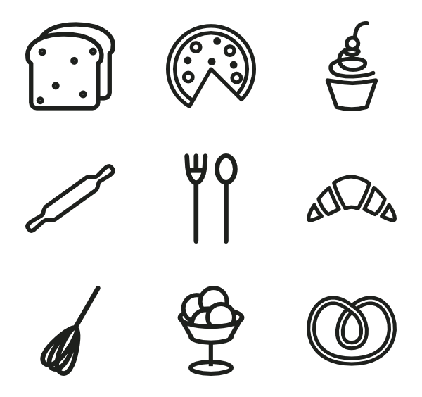 600x564 Bakery Icon Packs