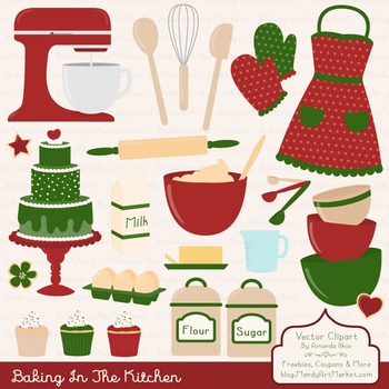 350x350 In The Kitchen Baking Clipart Vectors In Christmas