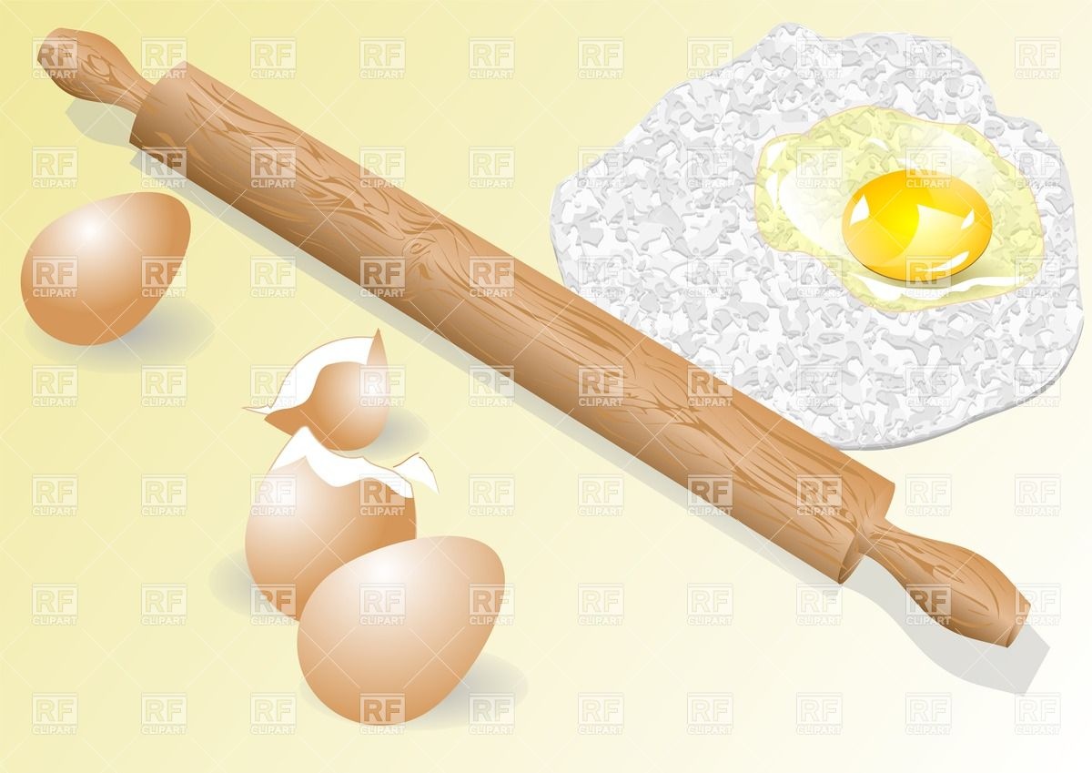 1200x849 Rolling Pin, Flour And Eggs