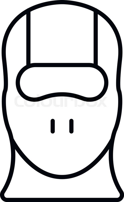 493x800 Face Balaclava Icon Outline Face Stock Vector Colourbox