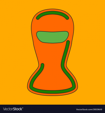 350x378 Flat Shading Style Icon Balaclava Vector Image
