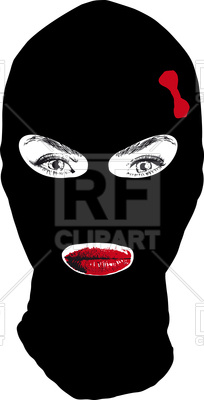204x400 Woman Head In Black Balaclava