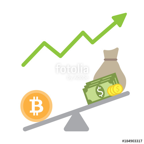 500x500 Bitcoin Value Balance Scale Vector, Cryptocurrency Compare