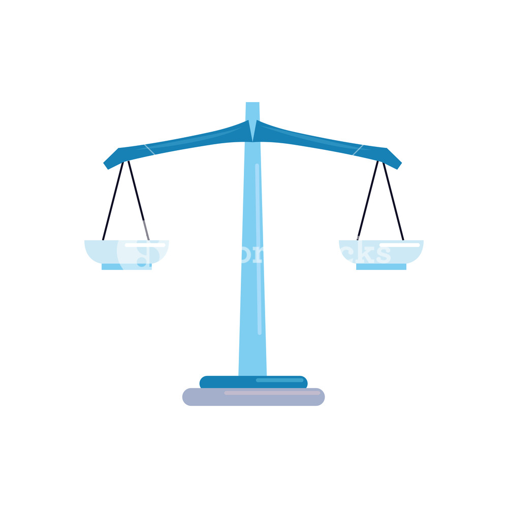 1000x1000 Balance Scale Law On White Background Vector Illustration Royalty