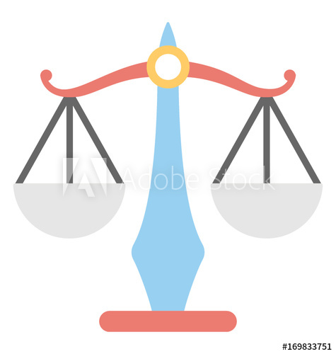 475x500 Balance Scale Vector Icon
