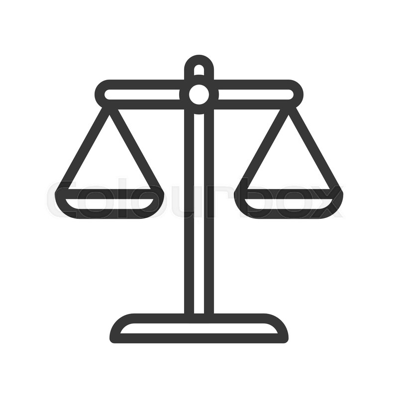 800x800 Balance Scale, Law And Justice Icon, Stock Vector Colourbox
