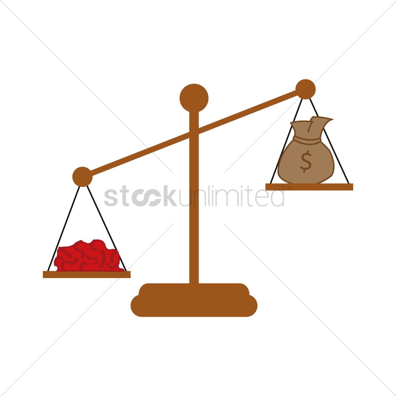 1300x1300 Brain And Common Balance Vector Image