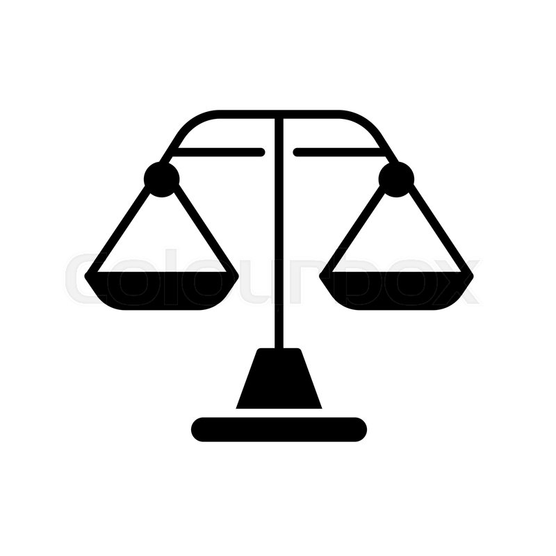 800x800 Law Scale Solid Icon Balance Vector Stock Vector Colourbox