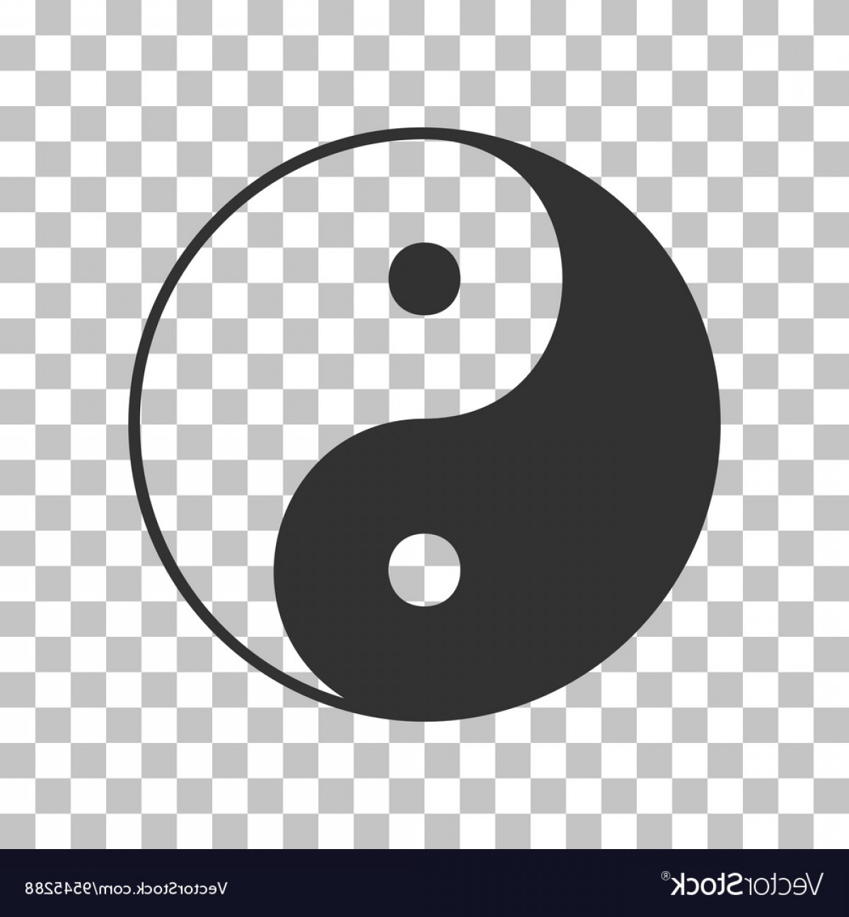 1200x1296 Ying Yang Symbol Of Harmony And Balance Dark Gray Vector