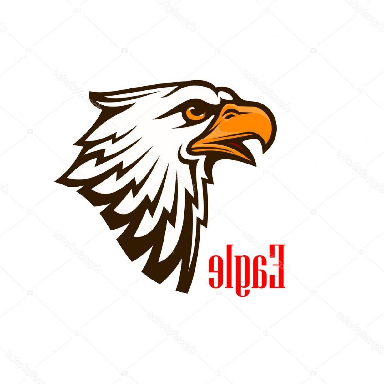 1228x1228 Stock Illustration Eagle Head Vector Mascot Emblem Createmepink
