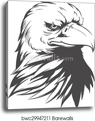305x390 Bald Eagle Silhouette, Canvas Print Barewalls Posters Prints