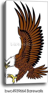 201x390 Bald Eagle Vector, Canvas Print Barewalls Posters Prints