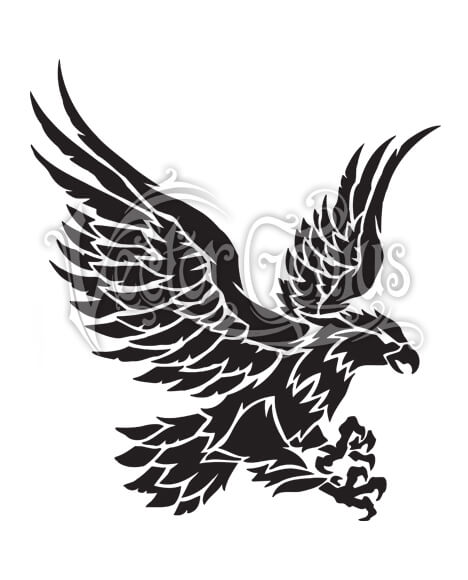 468x580 Bald Eagle Flying Icon Logo