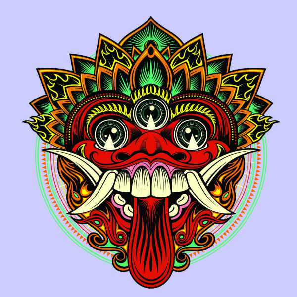600x600 Barong Bali Art Free Vector In Coreldraw Cdr